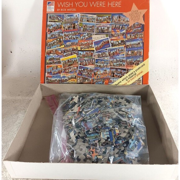 Wish You Were Here United States Postcards Over 550 Piece Jigsaw Puzzle - Picture 4 of 4